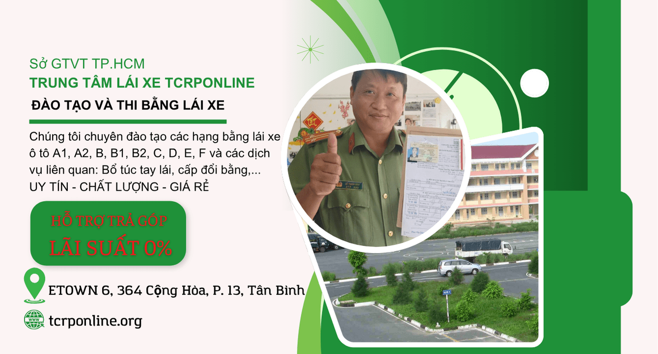 Khoá Học thi bằng lái xe ô tô - xe máy TCRPONLINE