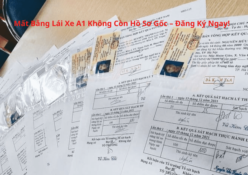 Mất Bằng Lái Xe A1 Không Còn Hồ Sơ Gốc