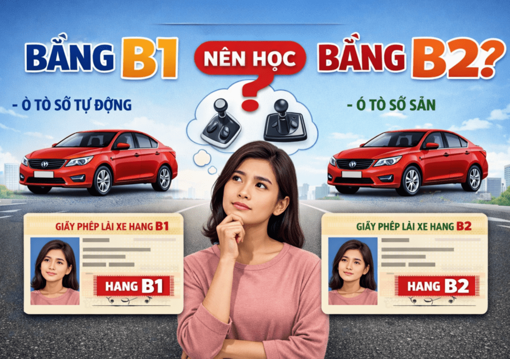 Nên Học Bằng B1 Hay B2 2026 Để Dễ Đậu Và Phù Hợp Nhất? 4 Nên Học Bằng Lái Xe B1 Hay B2-Nên Học Bằng B1 Hay B2